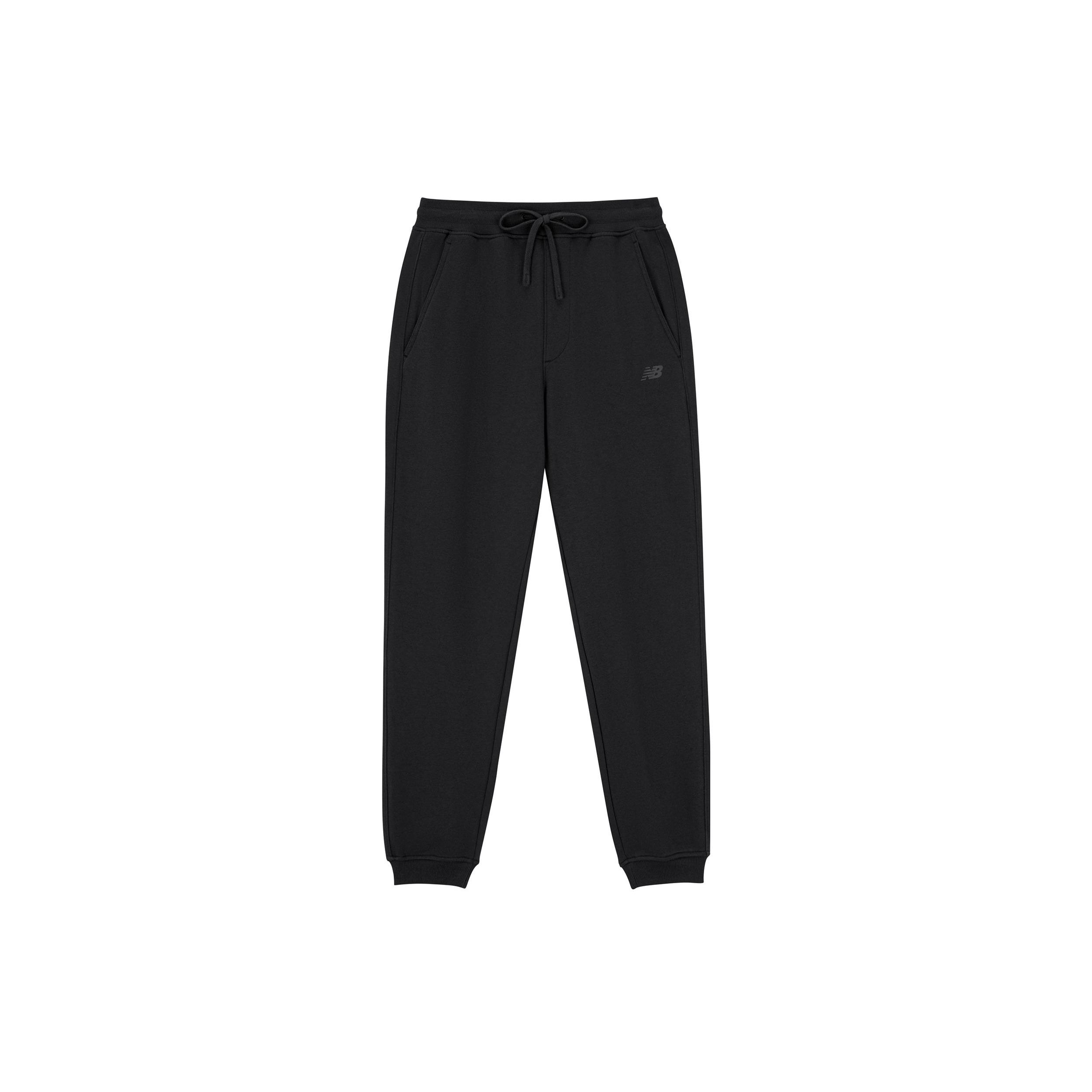 

Мужские однотонные вязаные джоггеры New Balance с манжетами, черные AMP33336-BK