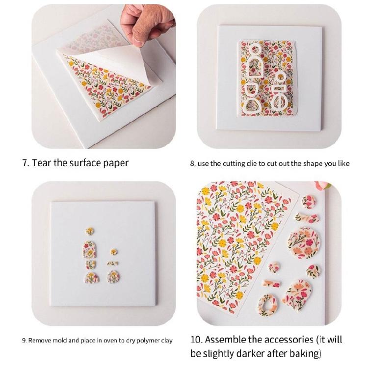 Halloween Water Soluble Stickers, Clay Transfer Paper Water Soluble Clay Transfer Sheet for Clay Earrings Jewelry Making