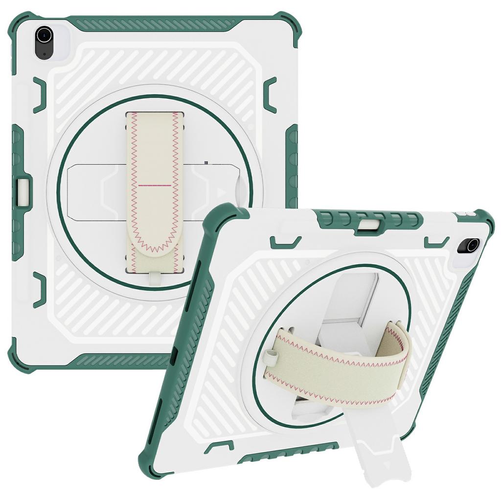 For iPad Air 13 (2025)/(2024) Case Kickstand PC+TPU Shockproof Tablet Cover With Hand Strap