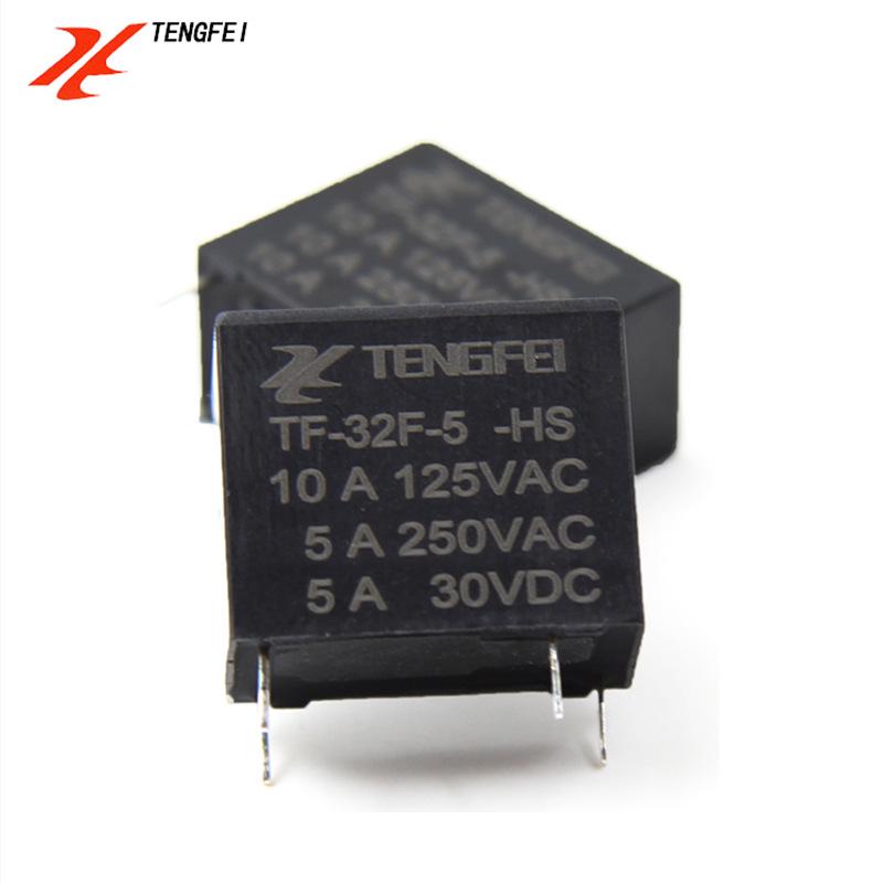 Relais DC TF32f 12V, 4 Broches, 5A, ZC-32F-012V, 250VAC