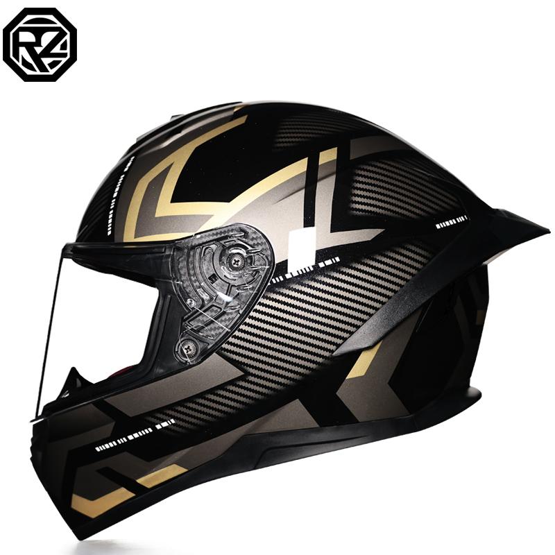 ORZ new motorcycle helmet off-road four seasons personality locomotive big tail full face helmet capacitor DOT