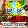 Custom Name Personalized Bananas In Pyjamas Print Tapestry, Wall Art Decor, Bedroom, Dorm, Apartment, LivingRoom, Party Backdrop, Gift for Birthday
