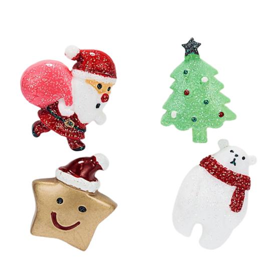 3 Teile/satz Exquisite Brosche Pins Geometrische Elch Schneemann Weihnachten Hut Charms Kleidung Broschen