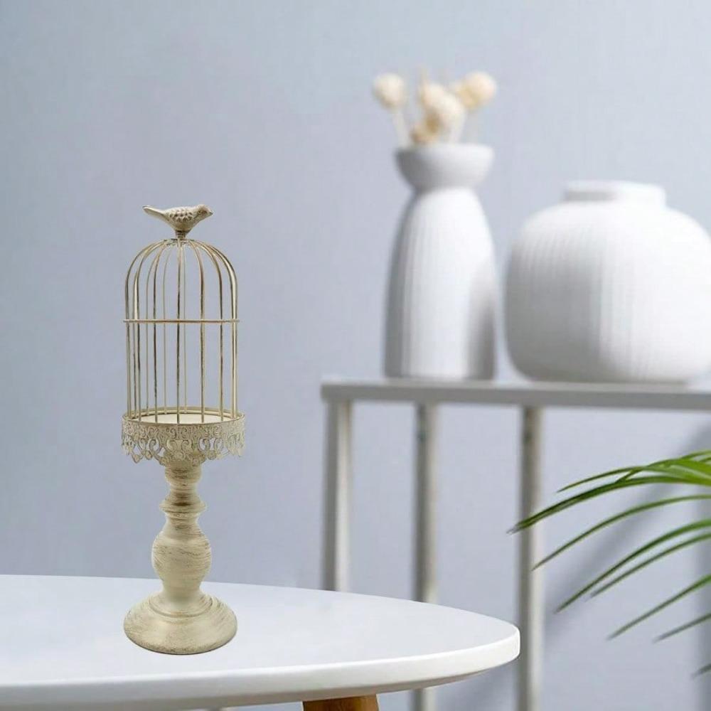 Decorative Birdcage Candle Holder, Vintage Candle Stick Holders, Wedding Candle Centerpieces For Tables, Metal Candlestick Holder Home Decor