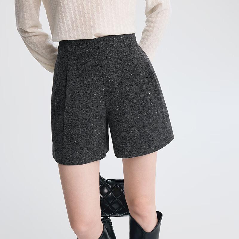 Betu Women's 2025 Winter Sparkly A-Line Wide-Leg Shorts