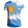 Argentinien Fans 3D Druck Sport Feuchtigkeitsableitend Atmungsaktiv Herren Damen T-Shirt Fußballtrikot Vereinsmannschaft Uniform Kurzarm Top