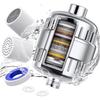 Shower Filter 20 Stage Showerhead Filter for Hard Water Shower Water Filter with 2 Replaceable Filter Cartridges for Removing Chlorine Fluoride