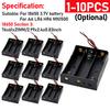 10-1pcs 1 2 3 4 Slot Plastic 18650 Battery Holder with Wire  Black 18650 Battery Storage Box Case for 18650 3.7V Battery