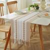 Nordic 3D Floral Cotton Linen Table Runner