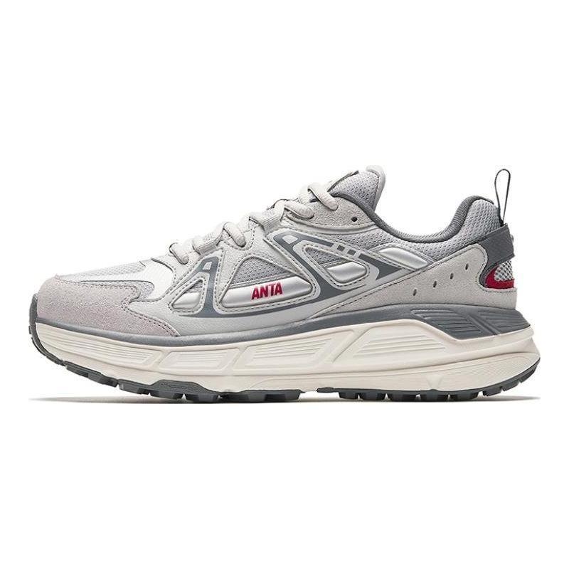 Anta Engine men low-top casual shoes silver cushioned non-slip durable comfortable versatile 112348863-3 43