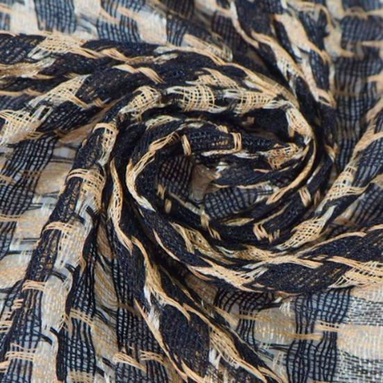 Mesh Yarn Desert Scarf with Tassels Soft Breathable Lightweight Outdoor Neck Piece Unisex Fashion Accessory