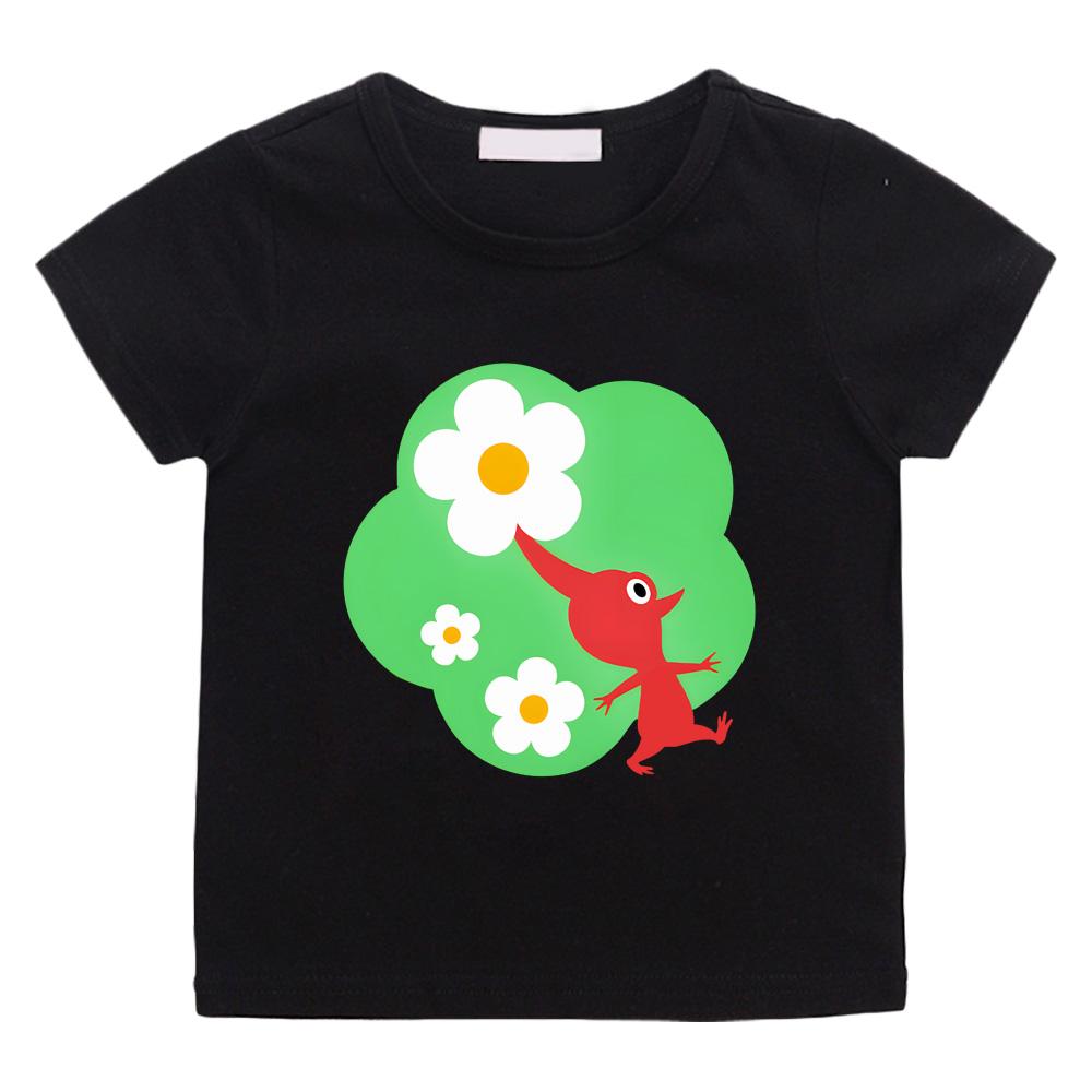 Summer Pikmin New Style TEE High Quality 100%Cotton kawaii Boy/girl TOP Cartoon Print Tees Comfortable Manga O-neck Tee-shirt Anime T-shirt Summer Top
