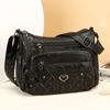 Women's Crossbody Bag Soft Leather Shoulder Bag Middle-Aged Mother Bag