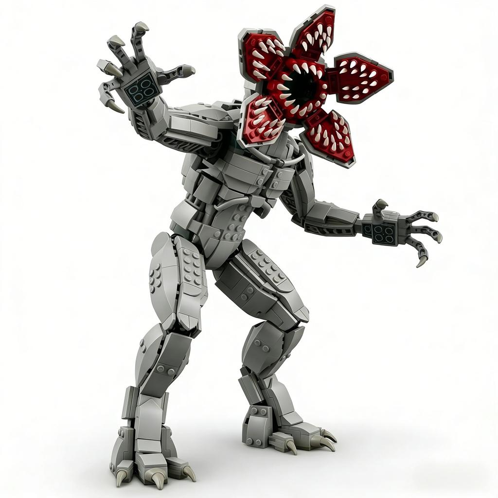 Hot TV Carnivorous Plant Giant Devil Demogorgons Buliding Blocks Horror Movie Boss Vecna Bricks Model Toy Birthday Gift For Kid