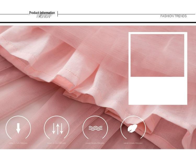 Girls' Summer Mesh Tulle Skirt - Kids' Cross-Border Fashion