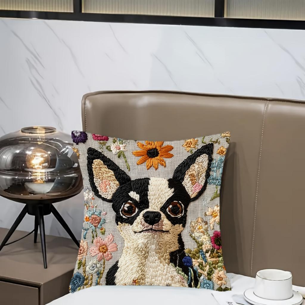 1Pc Cute Dog Cushion Covers Bedroom Sofa Square Pillowcase Living Room Chair Pillow Covers Indoor Home Decor Gift