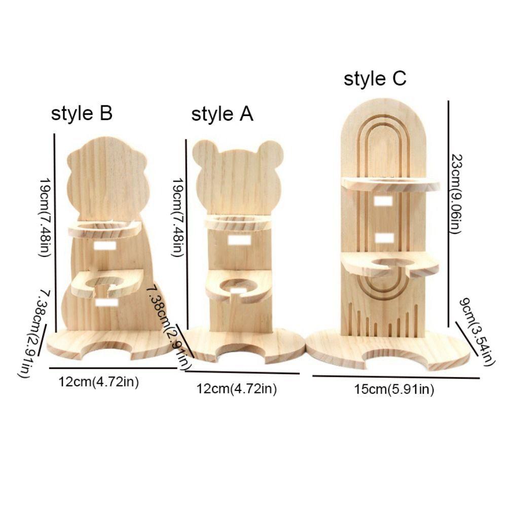 Holz-Hamster-Wasserflaschenhalter Verstellbarer Haustier-Wasserflaschenständer für Käfig