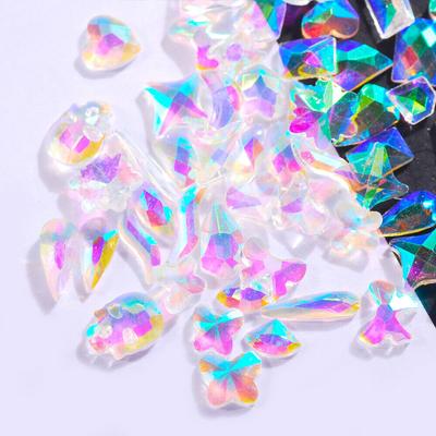 100 Stück Aurora Resin 3D Nagel Strass Kristall Edelstein Nagel Kunst Dekoration