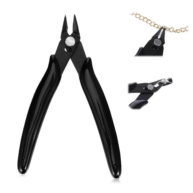 Rhinestone Remover, Black 5  Metal Nail Art Scissors, Rhinestone Remover Nipper, Nail Art Decorations Removers DIY Tool Accessory
