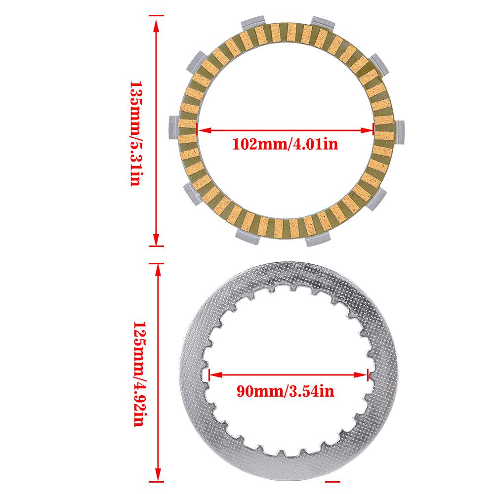 Clutch Friction Disc Plates for Honda Steed 400 NV400 CJ CK CS CV NT400 Bros 400 NC25 VT500 ED EF VRX400T NC33 NV400 Shadow