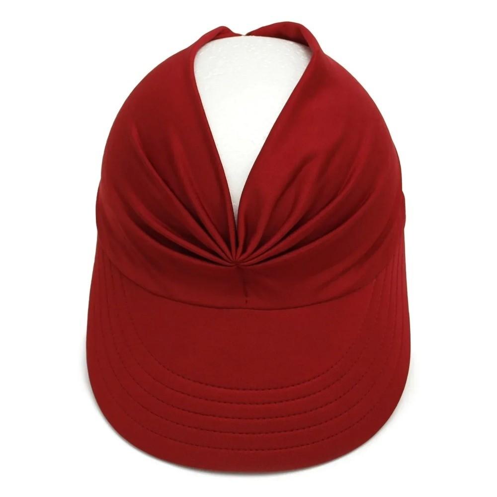 Empty Top Women Beach Sun Hat Wide Brim Outdoor Sports Hat Solid Color Baseball Cap Outdoor Sport