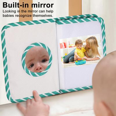 Yousheng Baby Fotoalbum Stoff Erinnerungsbuch Weiches Stoff Scrapbook Interaktives sensorisches Spielzeug für Neugeborene und Kindergeburtstag