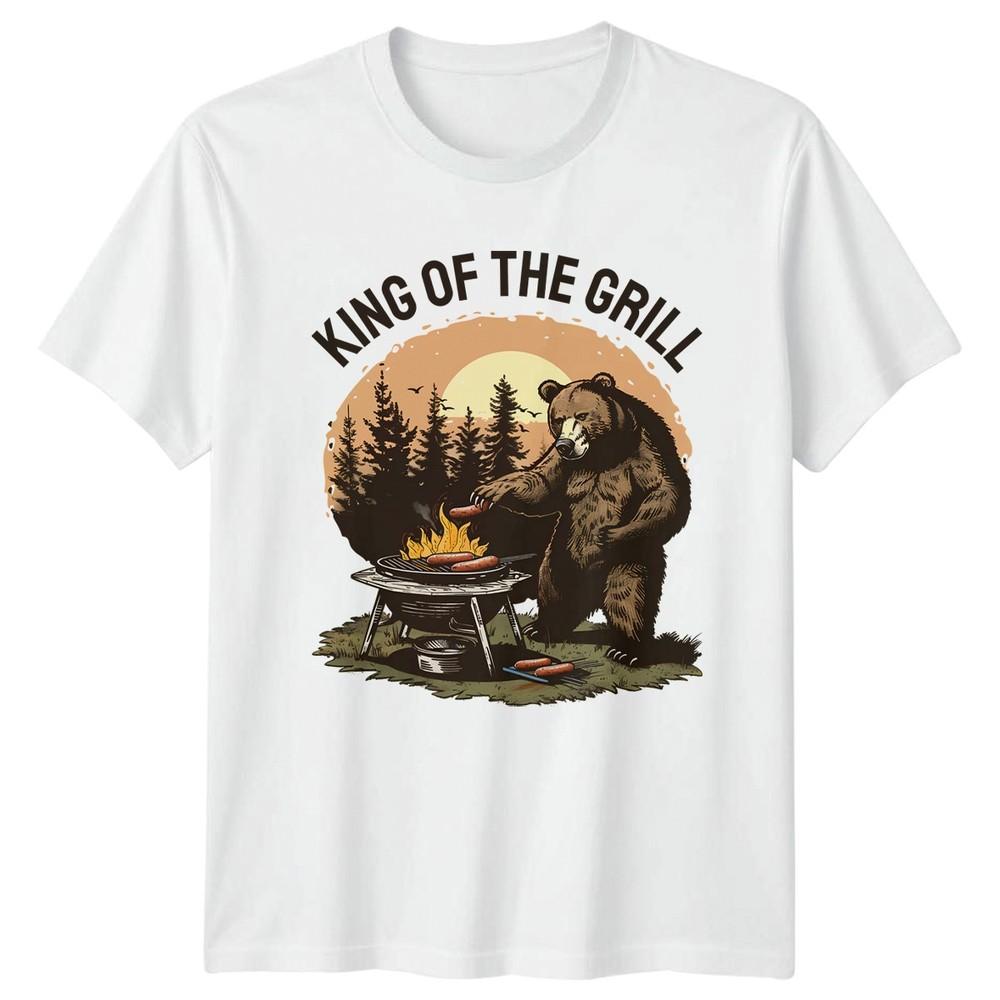 King Of The Grill Unisexs TShirt BBQ Humor Grilling Fathers Day Gift For Him S