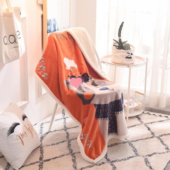 2025 Lambswool Double-Layer Thickened Warm Kids' Cloud Blanket
