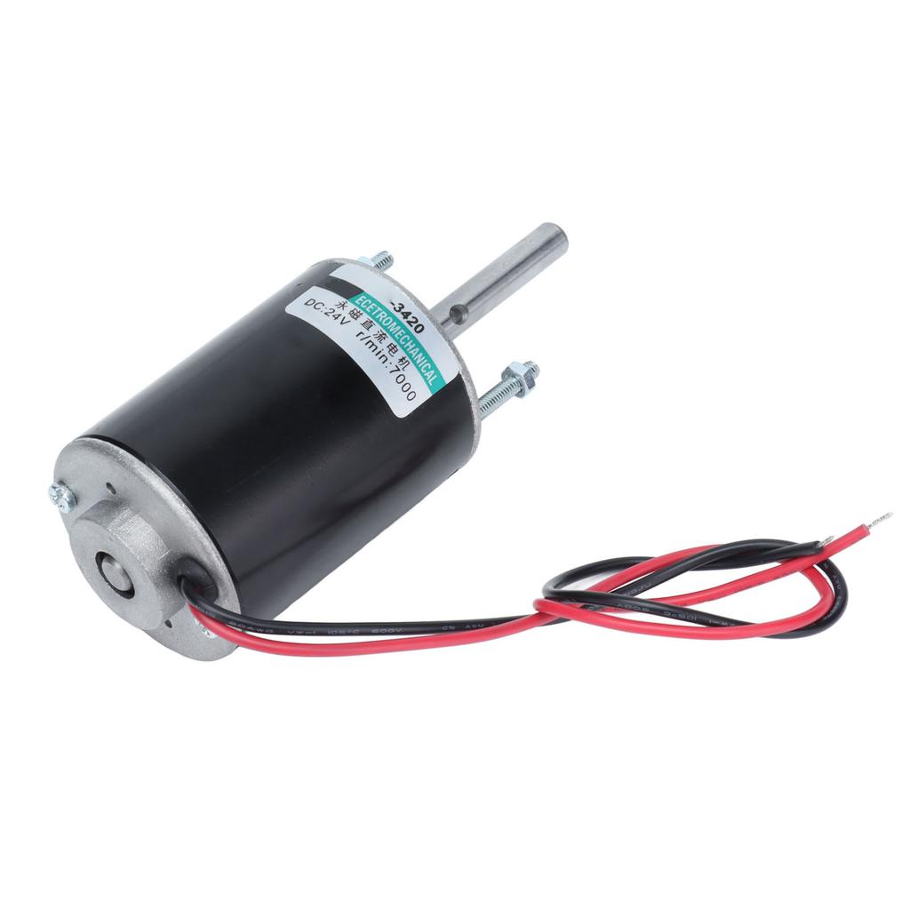 Permanent Magnet DC Motor CW CCW High Speed Motors with Ball Bearing 43mm Shaft Length24V 7000 Rpm