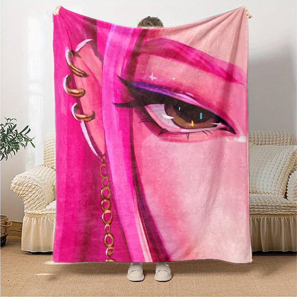 1pc KPop Demon Hunters30 Blanket, Gift, for Men and Women, Soft Blanket, Good for Sofa Bed Couch Travel, Lightweight Flannel Blanket