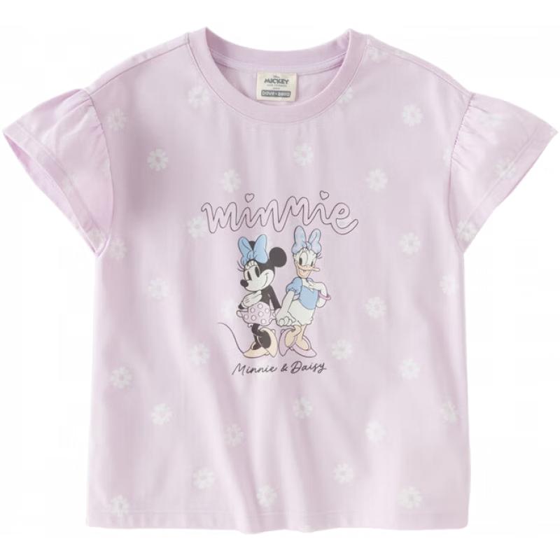 DAVEBELLA Disney Girls  Anti-bacterial Short Sleeve T-shirt 130cm пурпурно-розовый