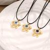 Devil's Eye Gold Pendant Necklace, Fashion Hip Hop Versatile Sweater Chain Exquisite Accessories Gift