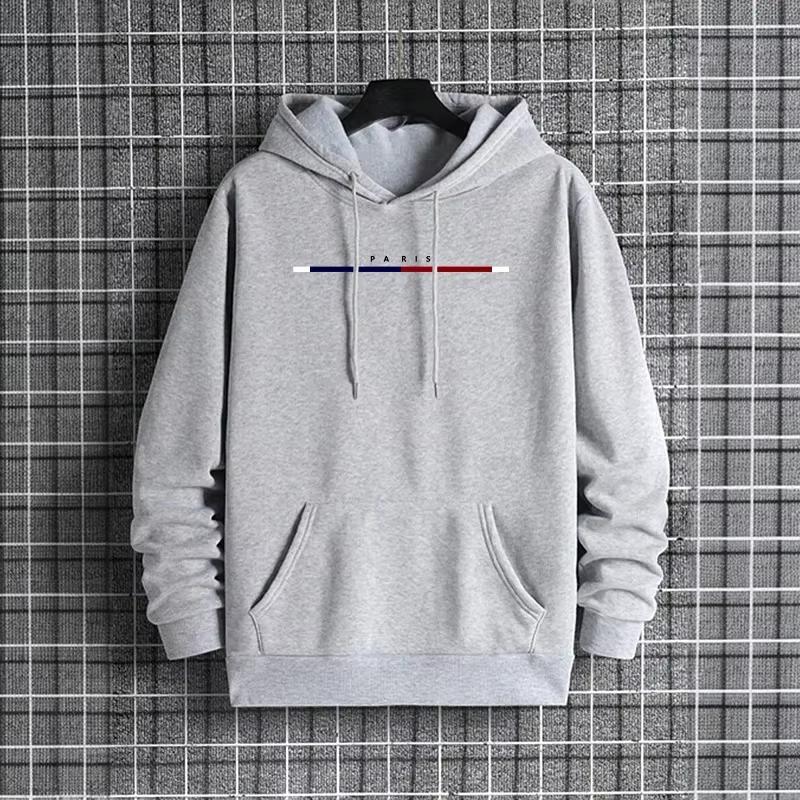 2025 New Men's Hooded Sweatshirt with Letter Print - Retro, Simple, Elegant, and Environmentally Friendly Materials