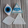 Box Resin Molds Silicone Jewelry Holder Molds Set for Triangle Shape Mold Blue Eye Trinket Holder for Case Epoxy Mold Wi