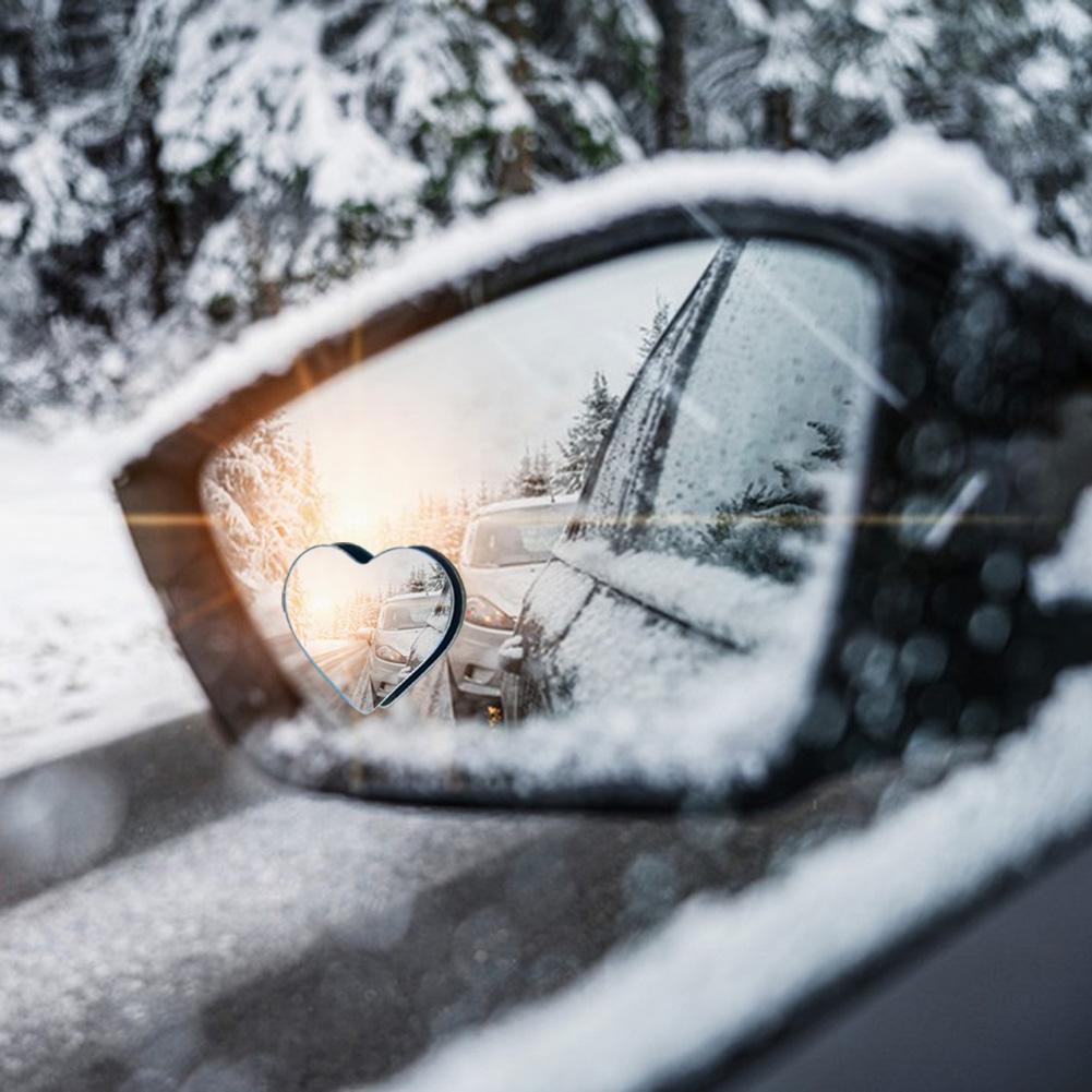 Heart Shaped Blind Spot Mirrors for Cars Universal Fit Stick-On Side Mirror Adjustable Vehicle Side Mirror for Cars SUVs Trucks