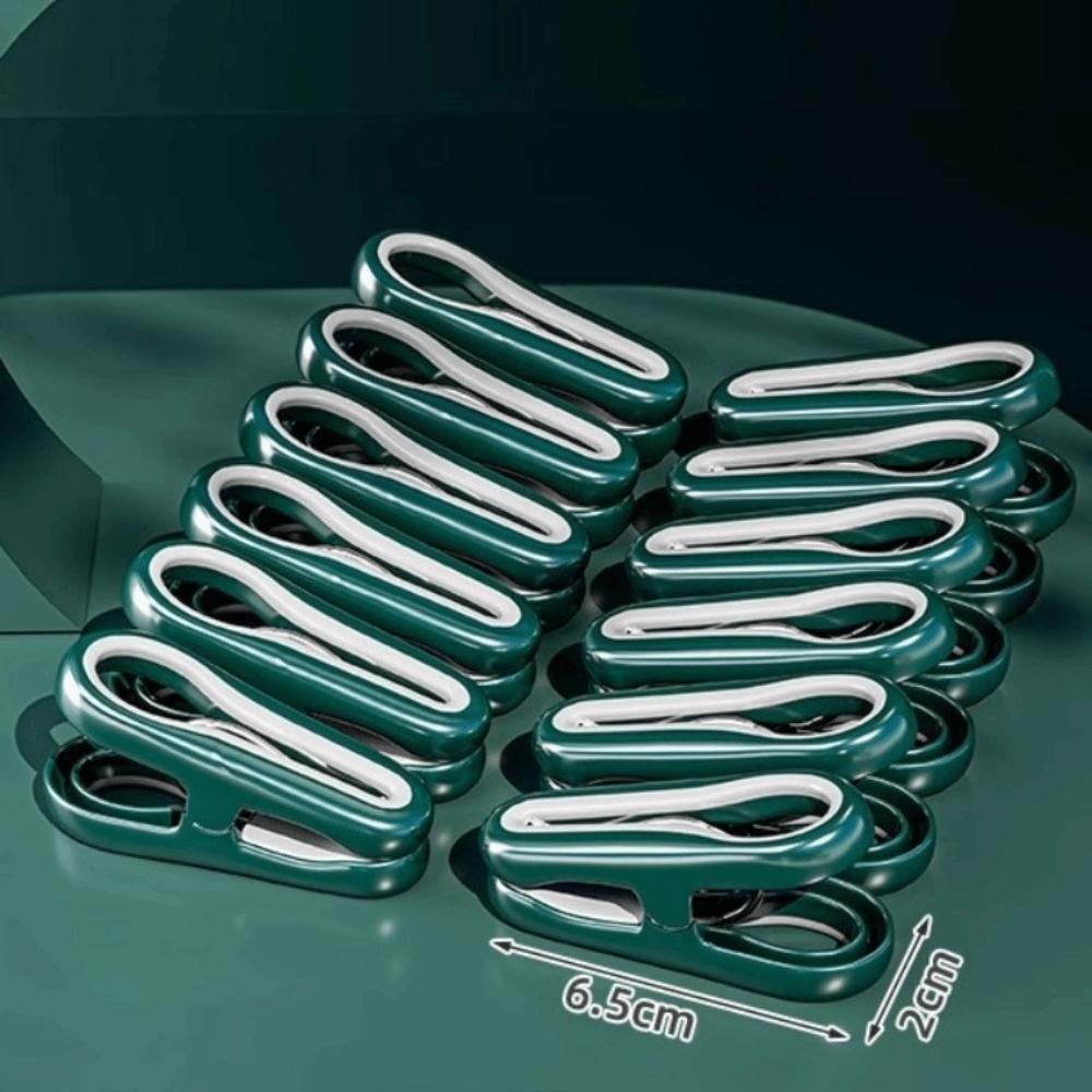 12pcs Plastic Non-marking Clip Windproof No Pressing Marks Fixed Clothes Drying Clip Multifunctional Underwear Clips Socks