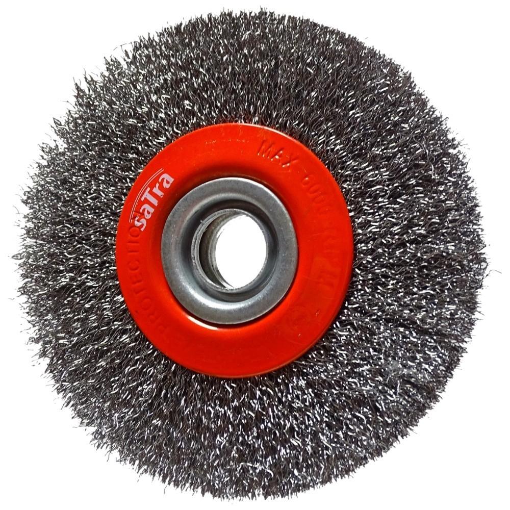 125mm steel wire disc brush for bench grinder