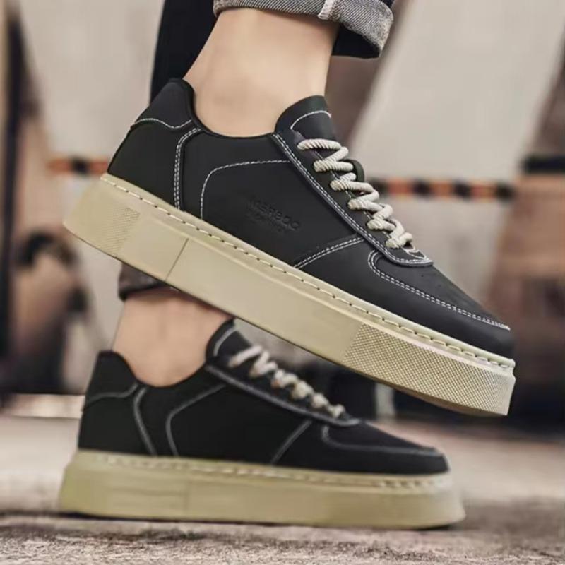 Fashion Shoes Men 2025New Spring Thick Soled Casual Shoes Fashion Versatile Male Sneakers Retro Work Boards Shoes Plus Zapatos De Hombre