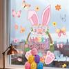 2026 Easter Window Stickers Double-Sided Static Spring Bunny Decal Rabbit Basket Spring Festival Electrostatic Stickers