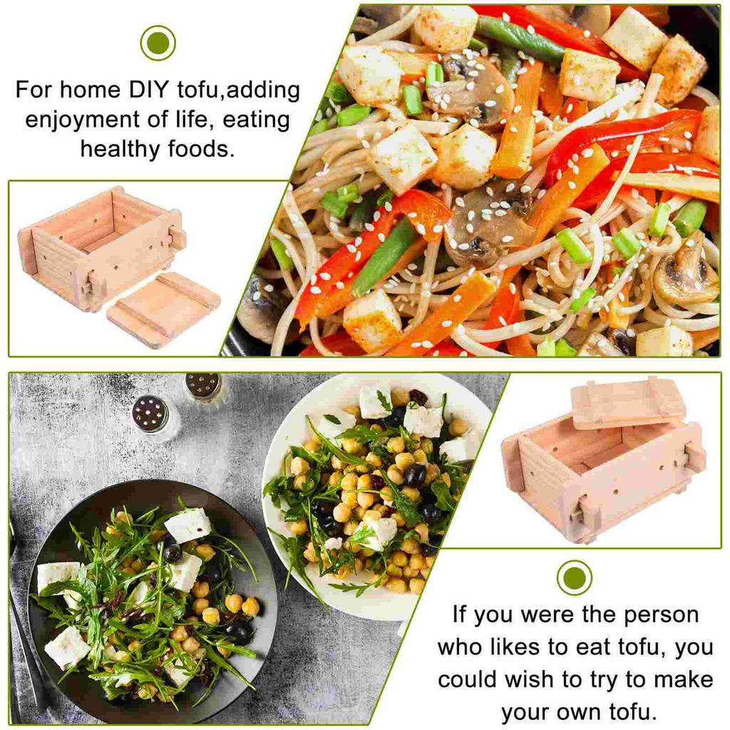 Ruční výrobník sýra DIY Nástroj na výrobu tofu Formovací lis Super tvrdý sójový tvaroh Dřevěný