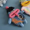 Funny Sausage Mouth Doll Series Crochet Bag Keychain For Car Keys Holder Knitting Doll Keyrings For Key Storage Custom Accessory