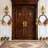 Artificial Flower Wreath 40cm Spring Summer Wreath Front Door Decoration for Indoor Outdoor