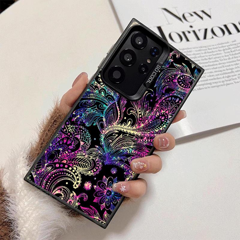 Mandala Sunflower Dreamy Style Shockproof Phone Case for Samsung Galaxy S26 Edge S25 Ultra S24 FE S23 Plus S21 Cover Anti Fall F