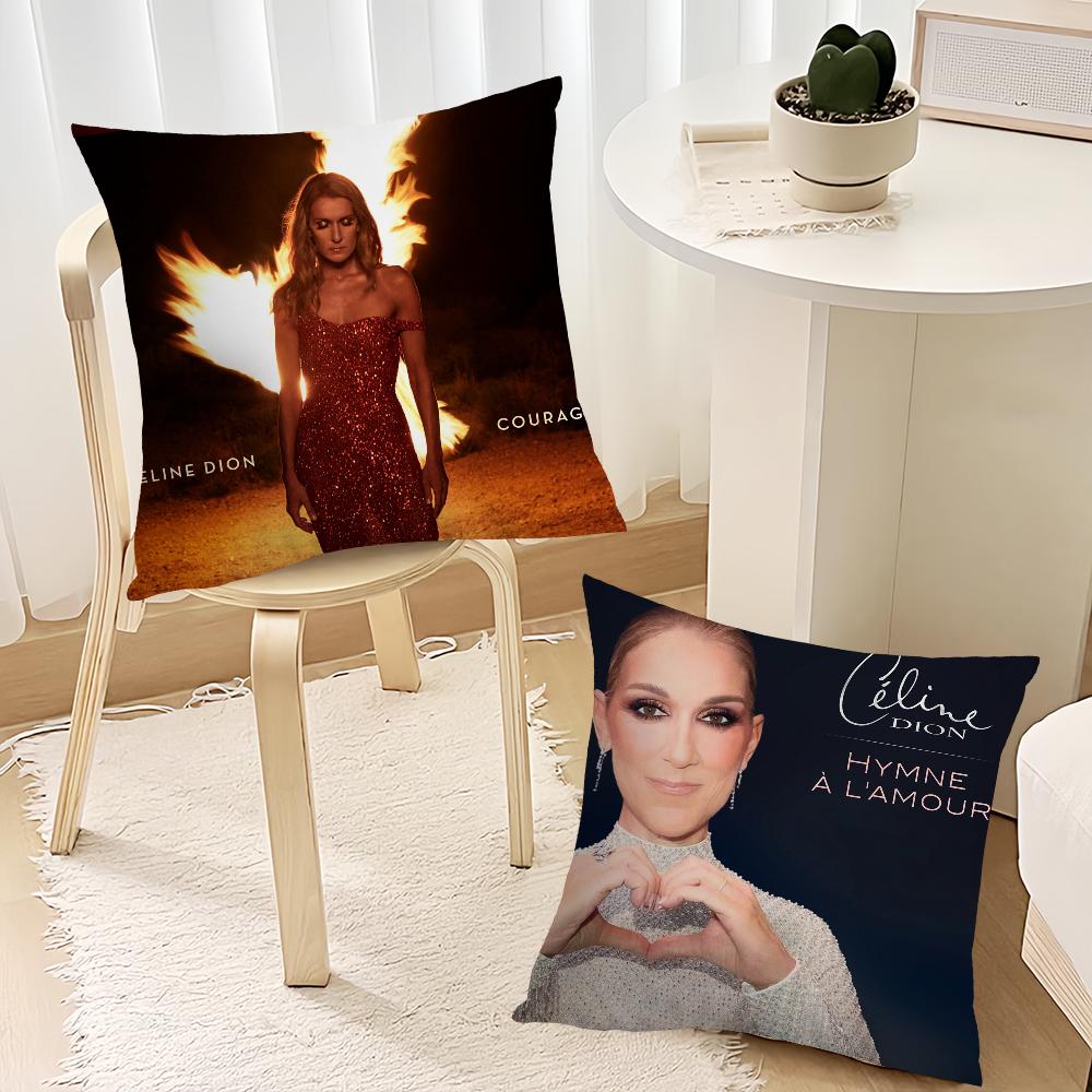 Album DionS cushion cover Pillow Cover Case C-Celine Singer Room Bedroom Sofa Living Backrest Car Square Headboard