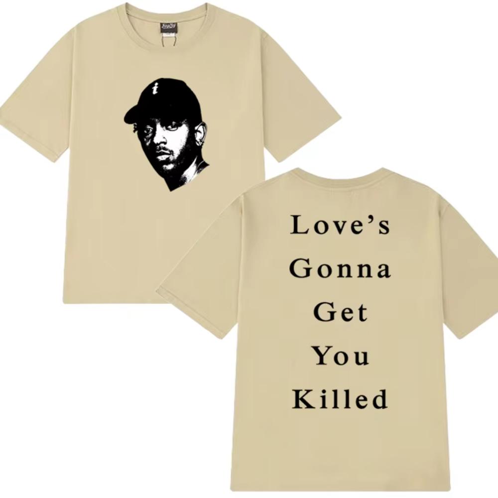 Kendrick Lamar Rap Album Double Sided Printed Short Sleeve Tshirt Unisex Vintage Oversized T Shirts Men Women Cotton Streetwear