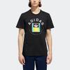 adidas Originals Oncourt Tee With Fun Print Logo Men Tops Black DT8110
