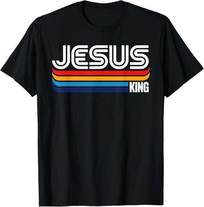 Jesus King Retro Vintage Design T-Shirt 3XL