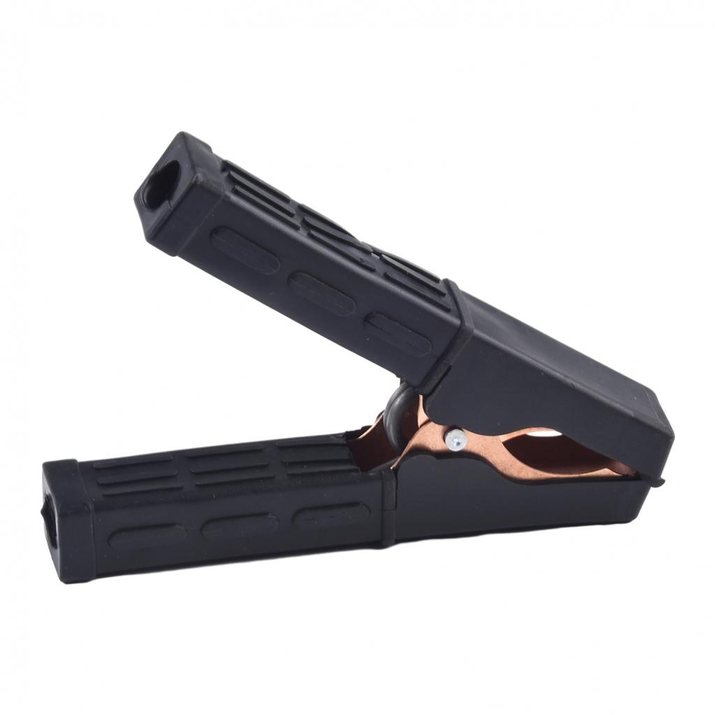2x Red+Black Crocodile Clip 100A 12V-24V 1200W  Battery Clamp Non-slip Handle