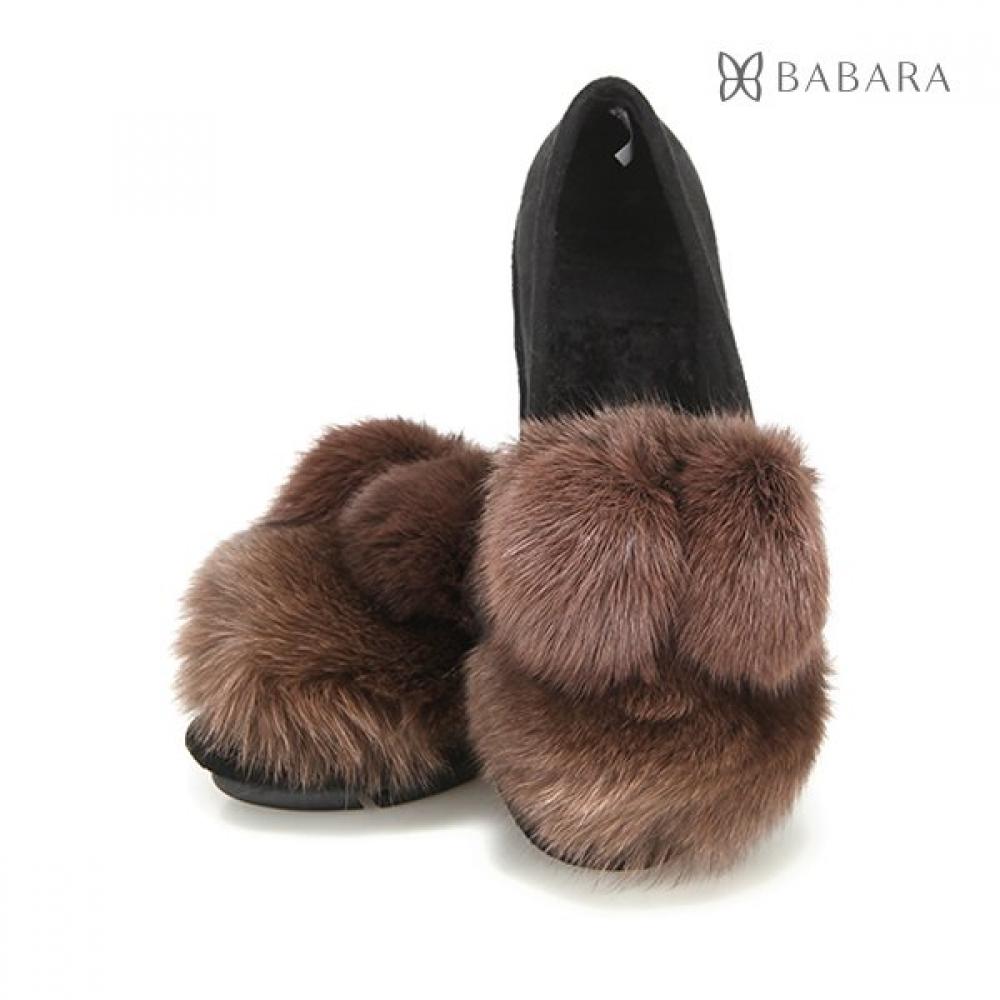 Лофер из меха кролика Barbara Bbb579kk Khaki245 14730₽