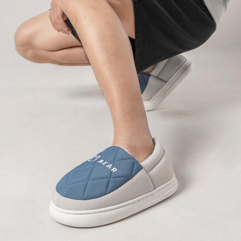 Indoor home bag heel wool cotton shoes women wear waterproof cotton slippers outside in autumn and winter men's winter warm new models